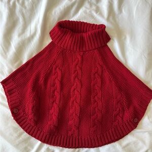Carter's Red Cable Knit Poncho